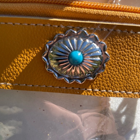 NWT Clear Western Leather Crossbody Bag w/ Fringe in Sunrise - Picture 9 of 9